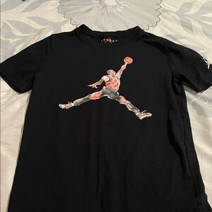 Jordan Black Tee with Colorful Jumpman Graphic